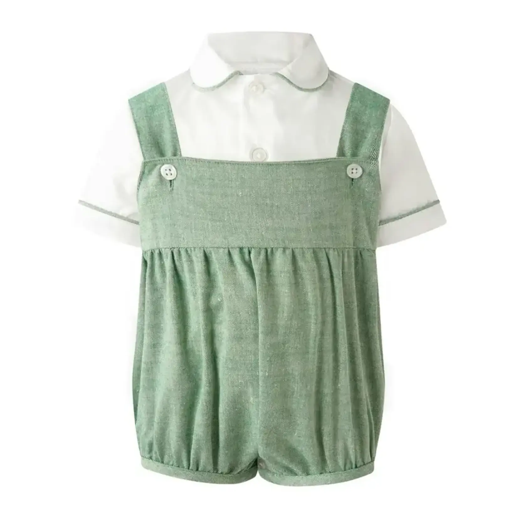 Rachel Riley Chambray Bubble & Shirt Set