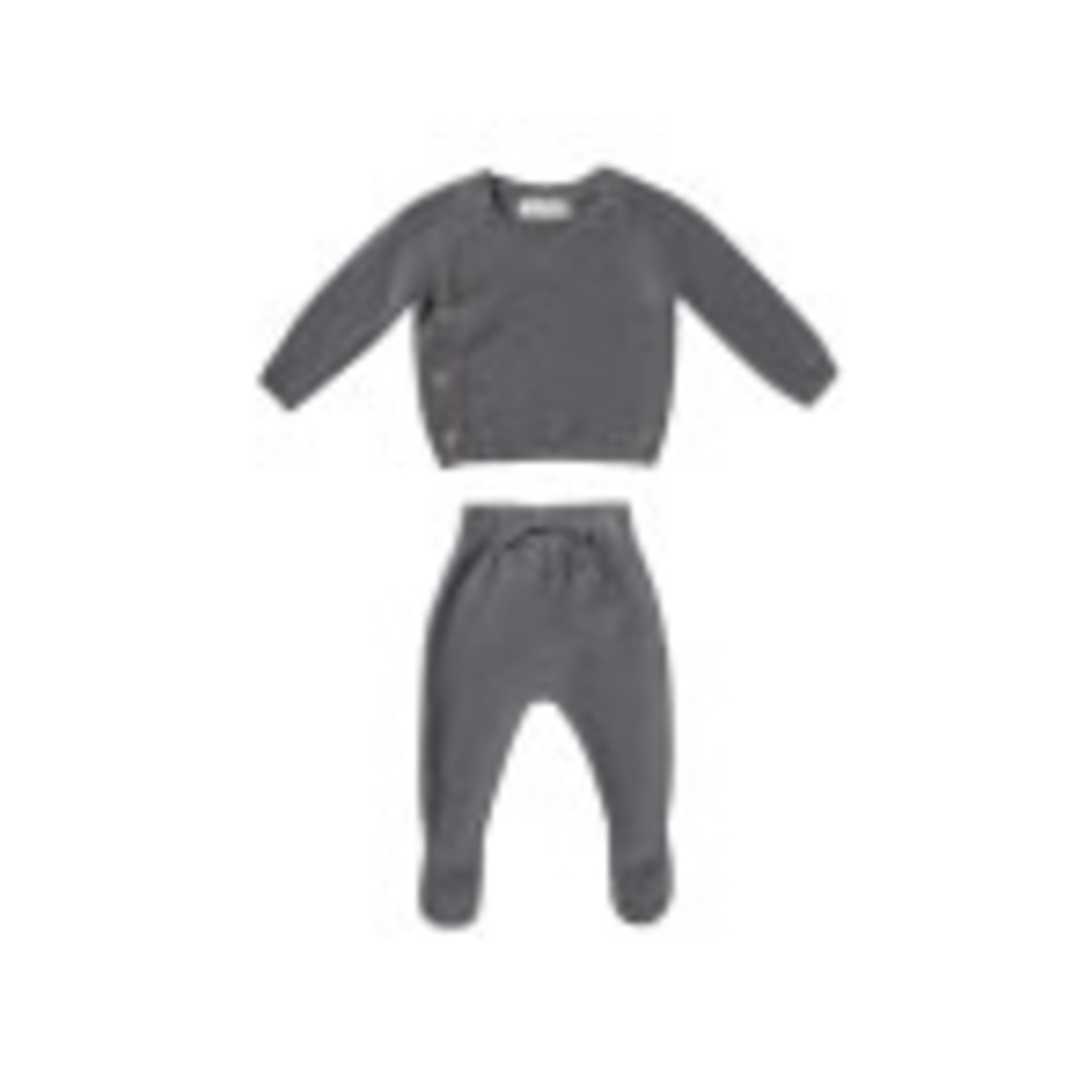 Quincy Mae Quincy Mae Clay Knit Wrap Top & Pant Set Baby