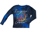 Rowdy Sprout Rowdy Sprout Imagine Blue Spark Tye Dye L/S Tee
