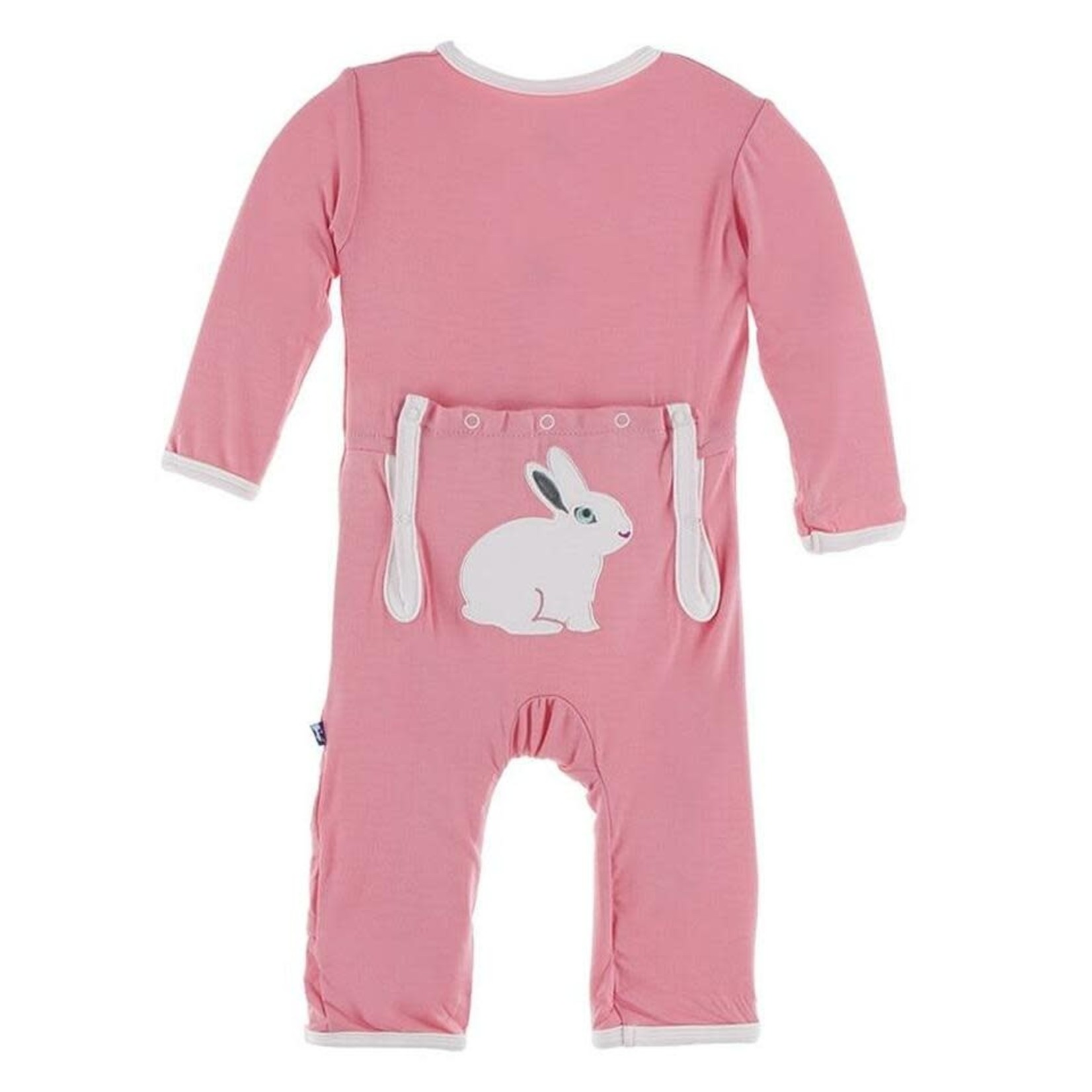 KicKee Pants Kickee Pants Strawberry Forest Rabbit Applique Coverall