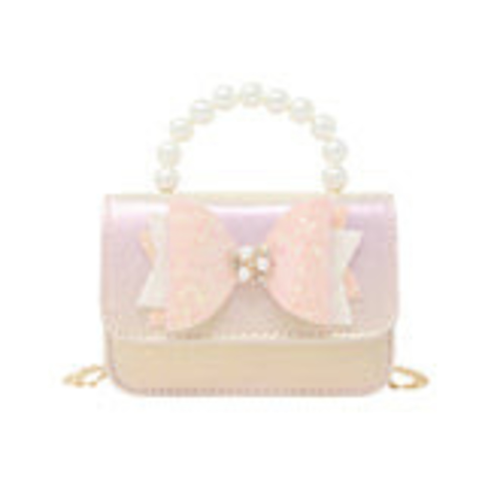 Zomi Gems Zomi Gems Glitter Bow Pearl Handbag