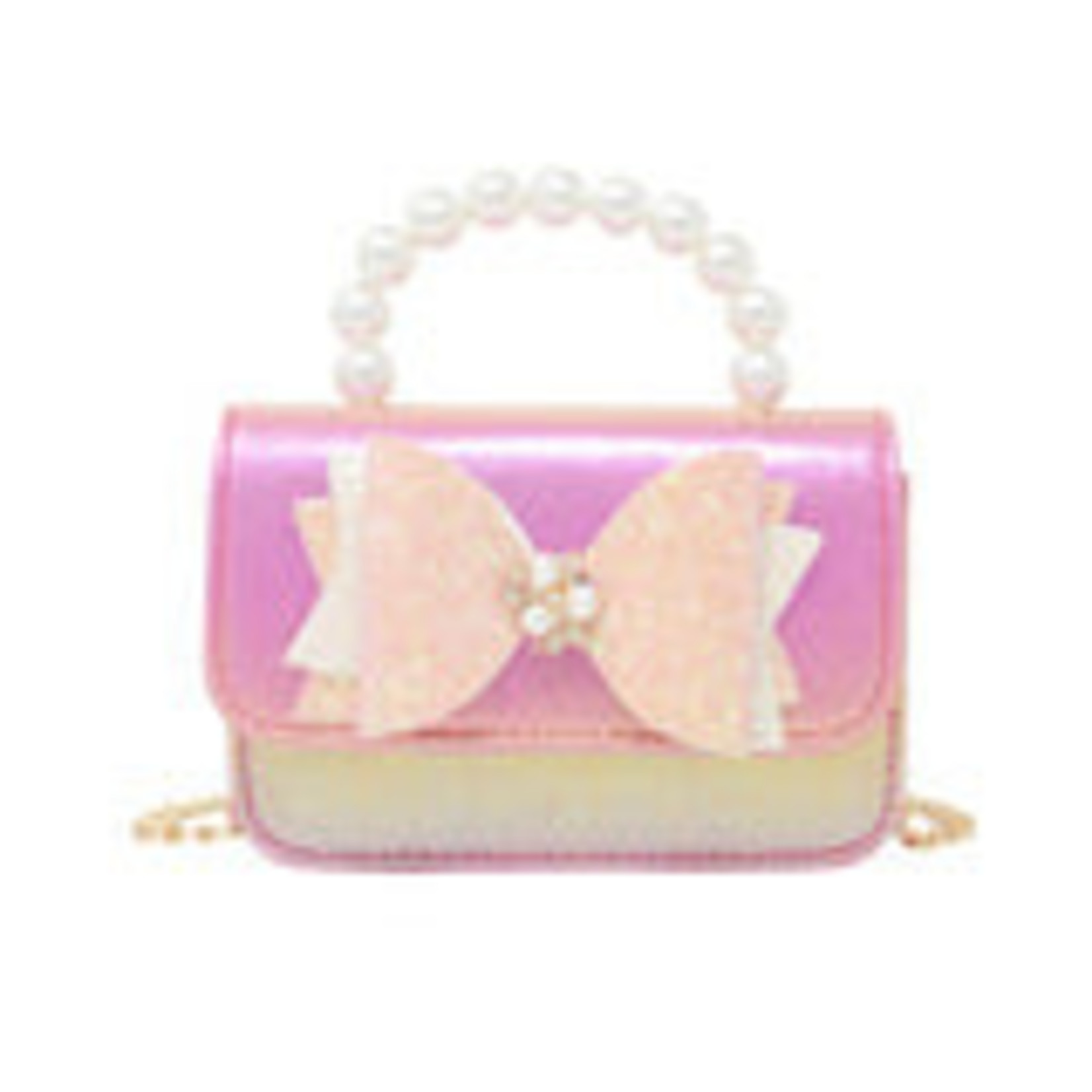 Zomi Gems Zomi Gems Glitter Bow Pearl Handbag