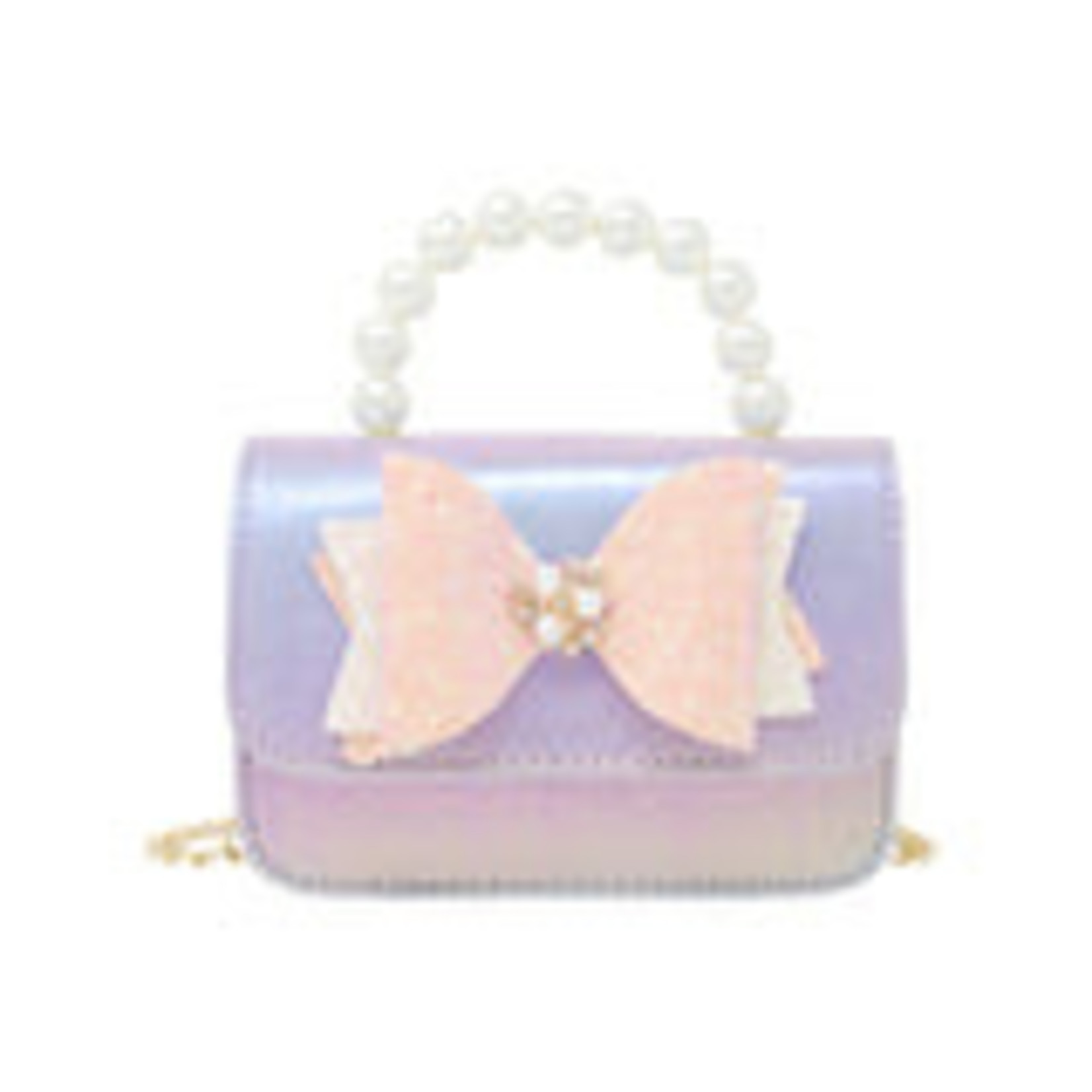 Zomi Gems Zomi Gems Glitter Bow Pearl Handbag