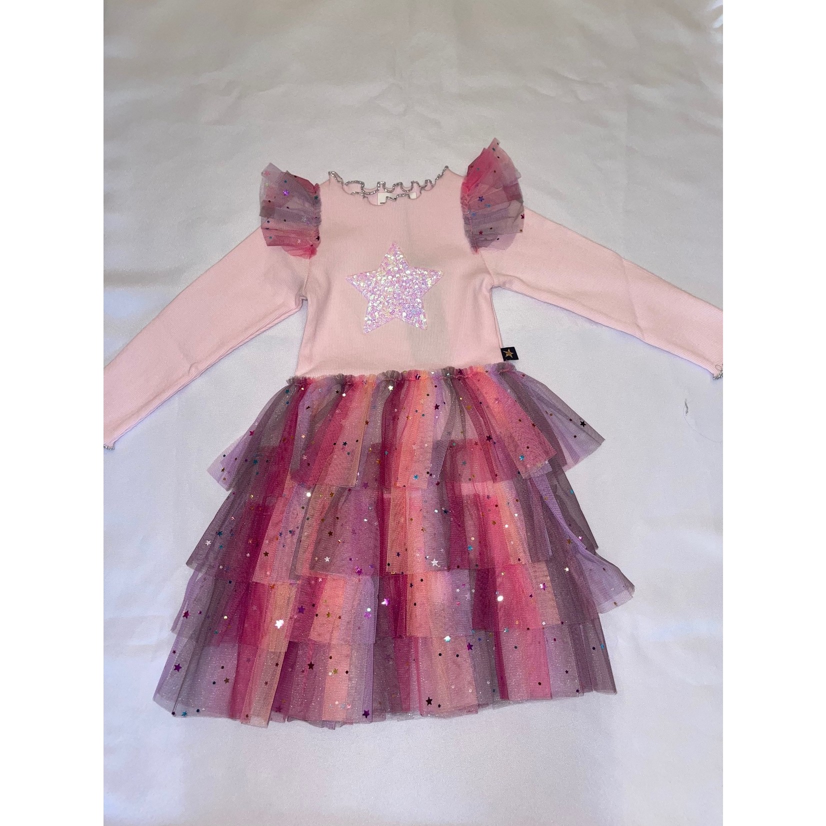 Petite Hailey Petite Hailey Pink Frill Layered Tutu Dress