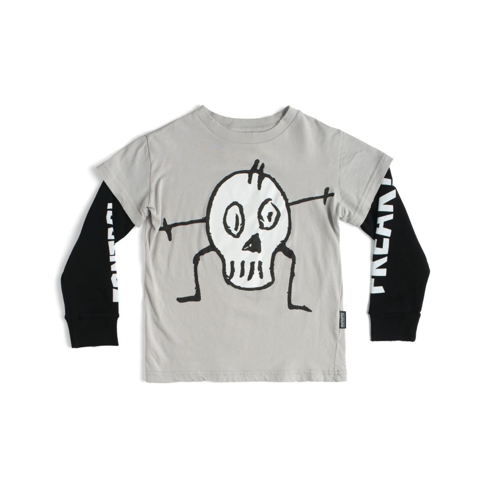 Nununu Nununu Heather Grey Goofy Skull Sweatshirt