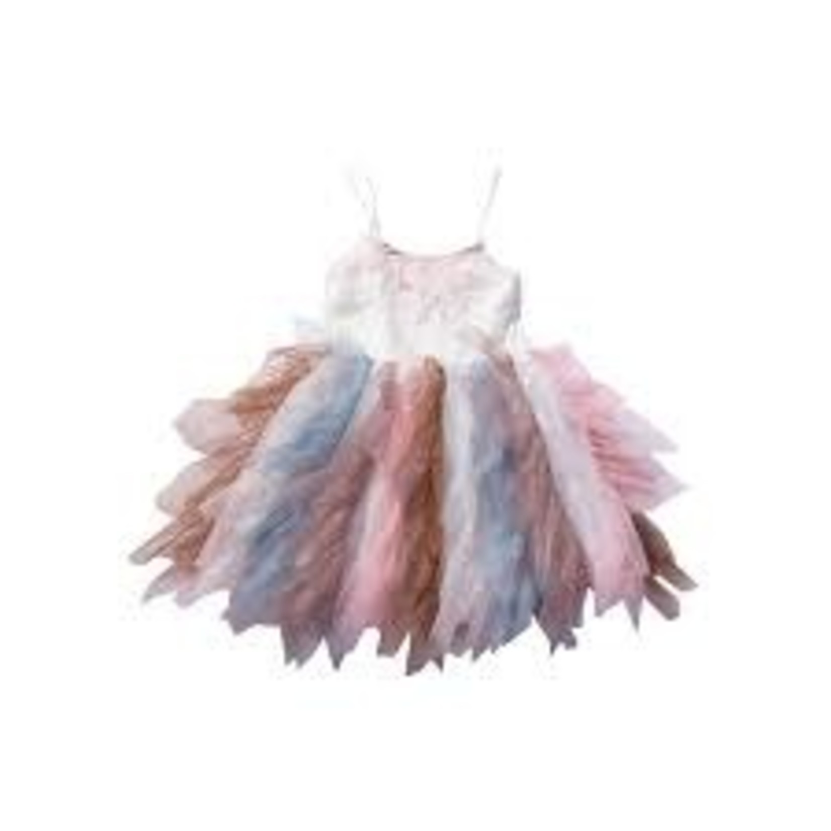 Petite Hailey Petit Hailey Dark  Multi Wave Fur Tutu Dress