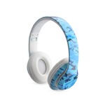 Wireless Express Blue Camo Stereo Bluetooth Headphones