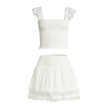 Little Peixoto Little Peixoto White Mariel Skirt 2  PC Set