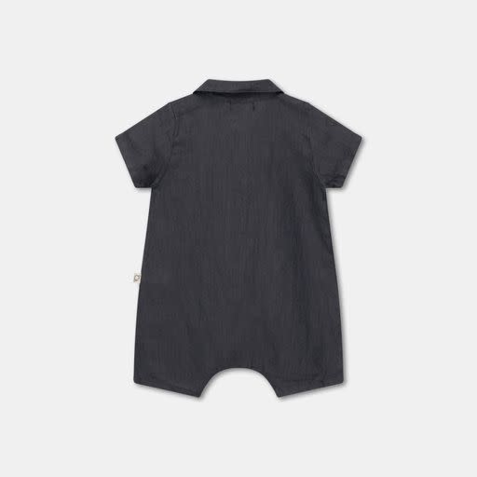 My Little Cozmo My Little Cozmo Anthracite Linen Baby Jumpsuit