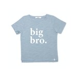 Oh Baby! Oh Baby Fog Big Bro Cotton Slub Raw Edge Tee