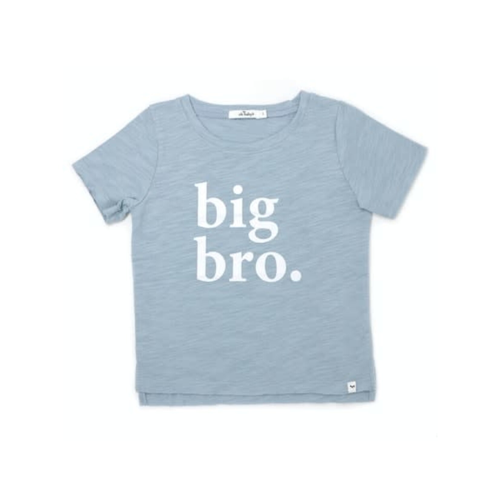 Oh Baby! Oh Baby Fog Big Bro Cotton Slub Raw Edge Tee