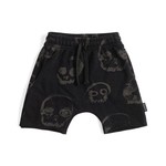 Nununu Nununu Black Rounded Faded Skulls Sweat Shorts