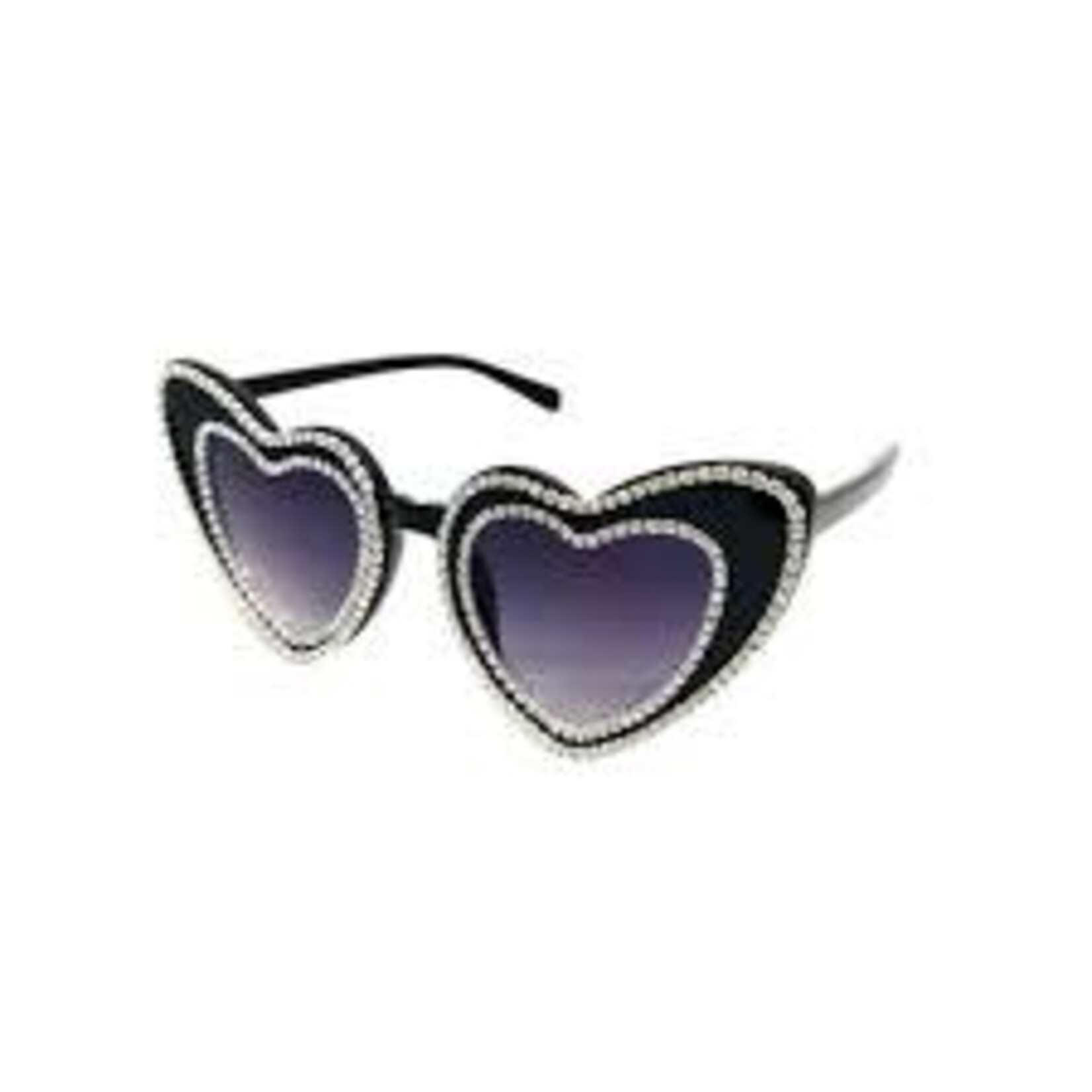 Bari Lynn Bari Lynn Crystallized Heart Sunglasses