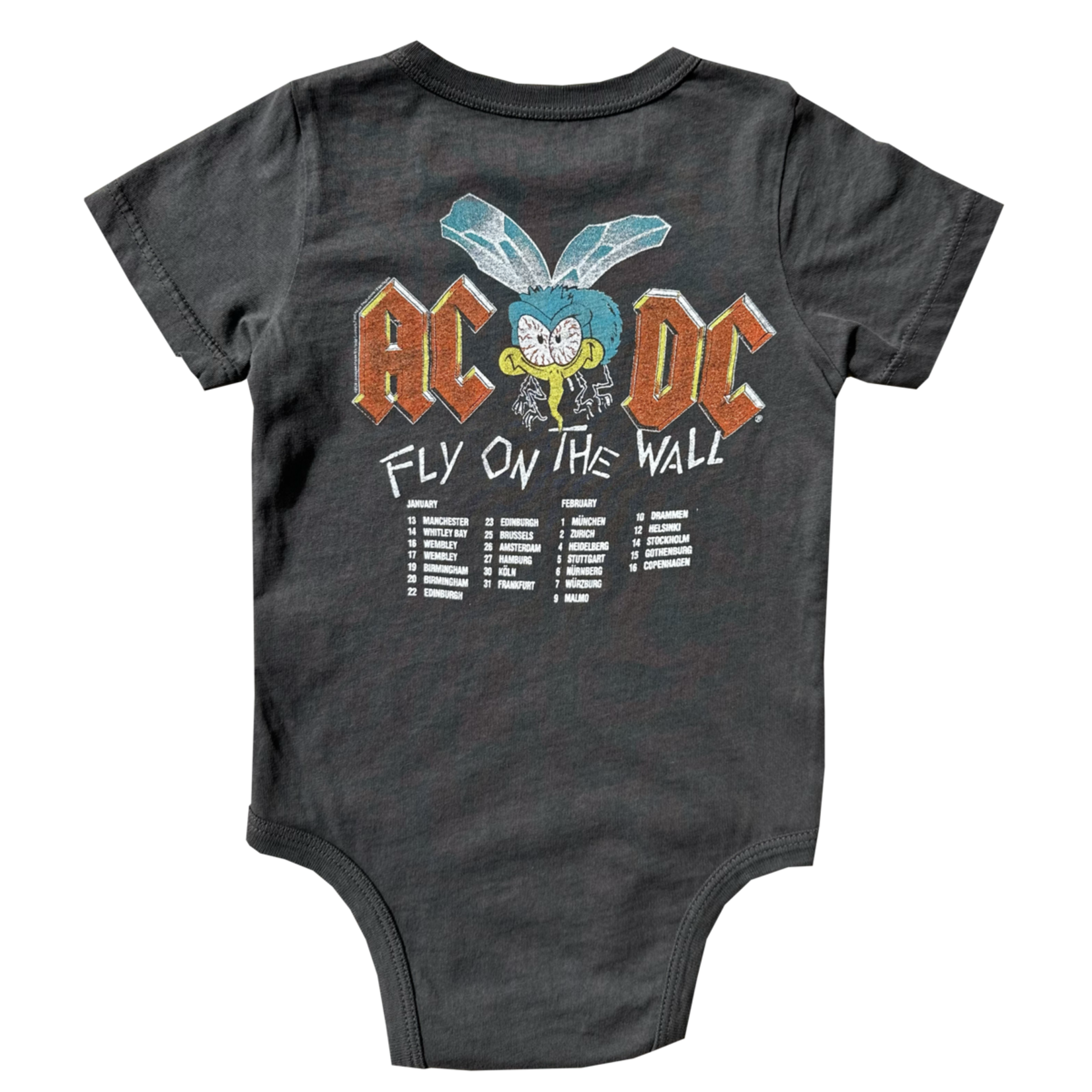 Rowdy Sprout Rowdy Sprout Vintage Black ACDC SS Onesie