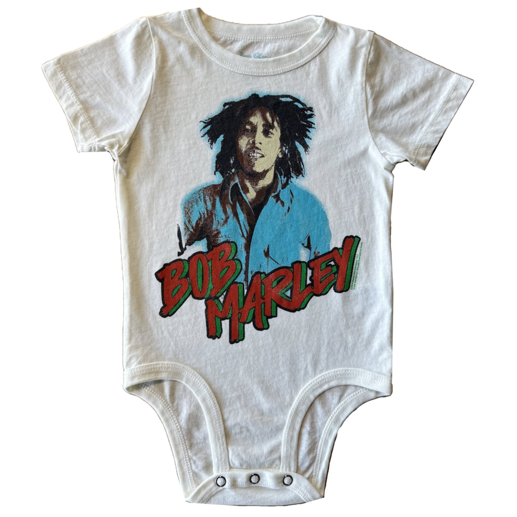 Rowdy Sprout Rowdy Sprout Vintage White Bob Marley SS Onesie
