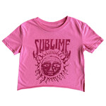 Rowdy Sprout rowdy Sprout Electric Pink Sublime Not Quite Crop SS Tee