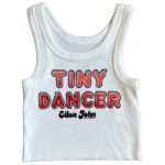 Rowdy Sprout Rowdy Sprout White Elton John Tiny Dancer Tank