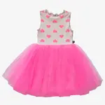 Petite Hailey Petite Hailey Neon Pink Vintage 4 Tutu Dress