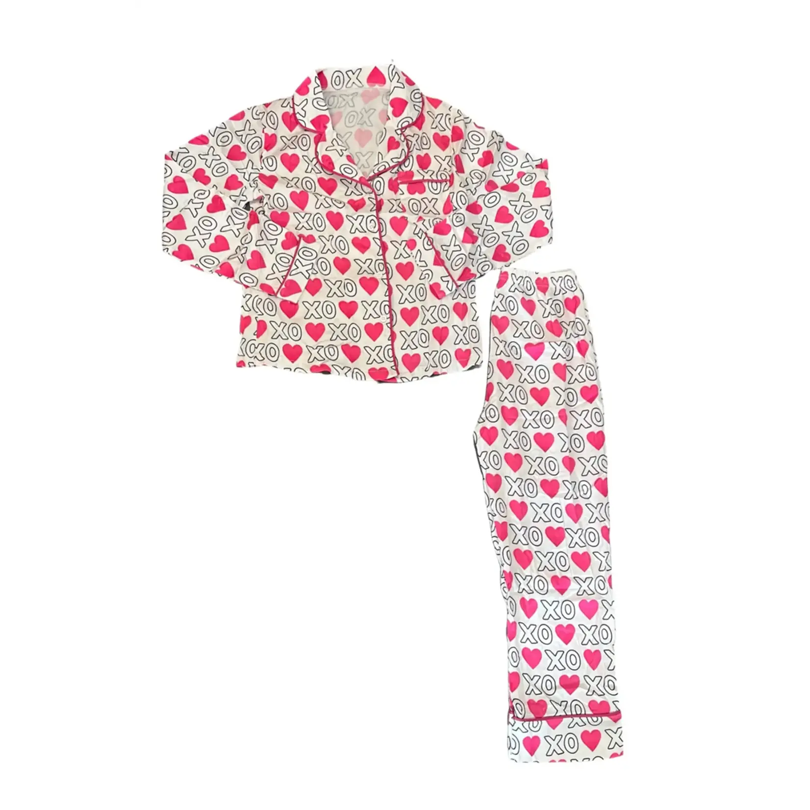 Sparkle By Stoopher Sparkle By Stoopher White Xo Love Print Loungewear Set