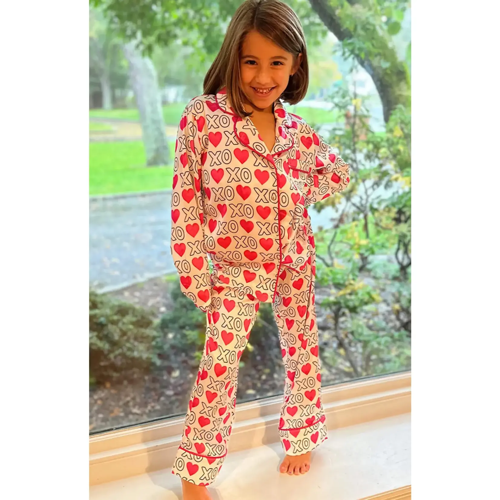 Sparkle By Stoopher Sparkle By Stoopher White Xo Love Print Loungewear Set