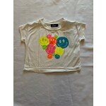 Flowers By Zoe Flowers By Zoe White Neon Smiley Top