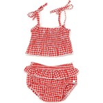 Oh Baby! Oh Baby Red Cherry Gingham Sunsuit Set