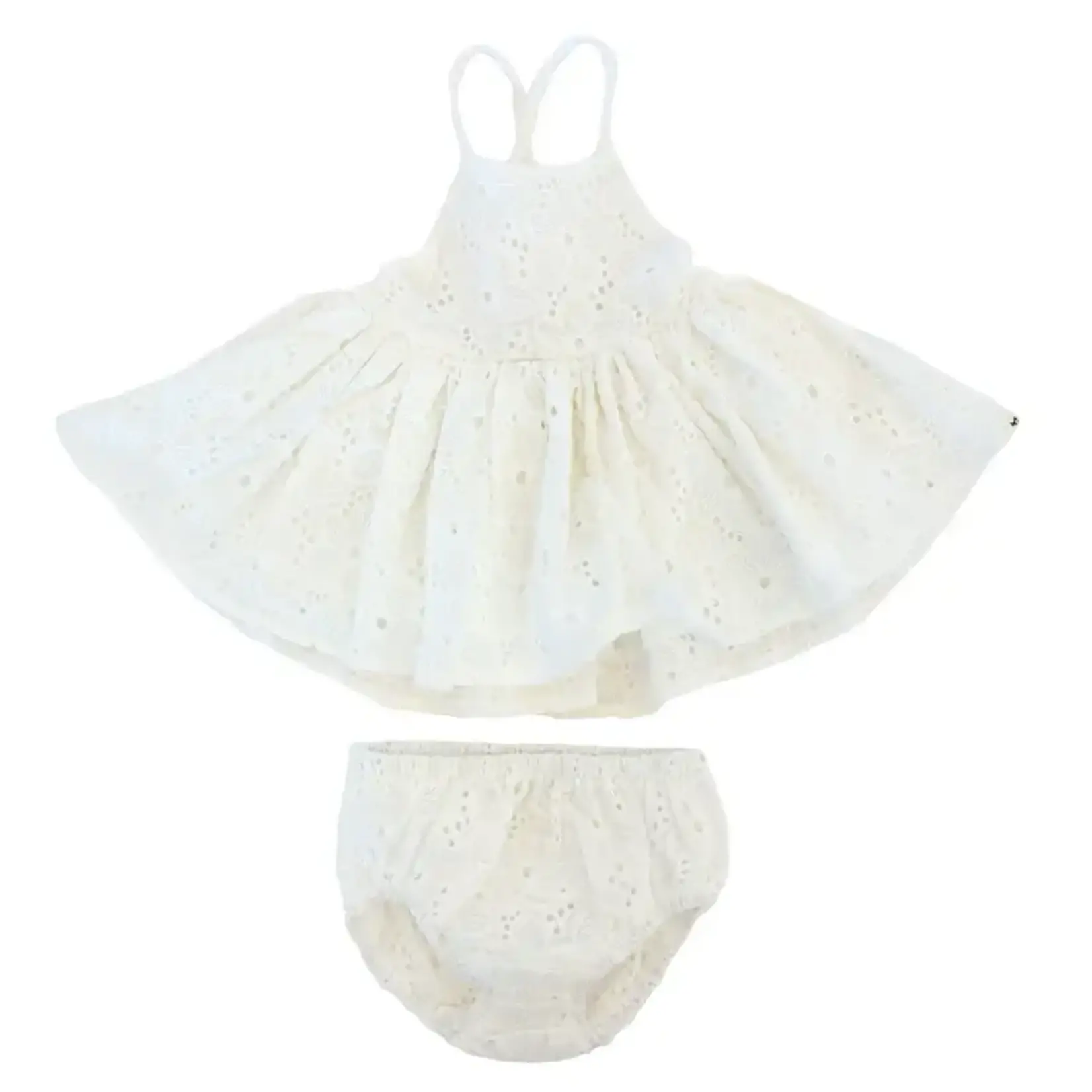 Oh Baby! Oh Baby Cream Eyelet Party Dress