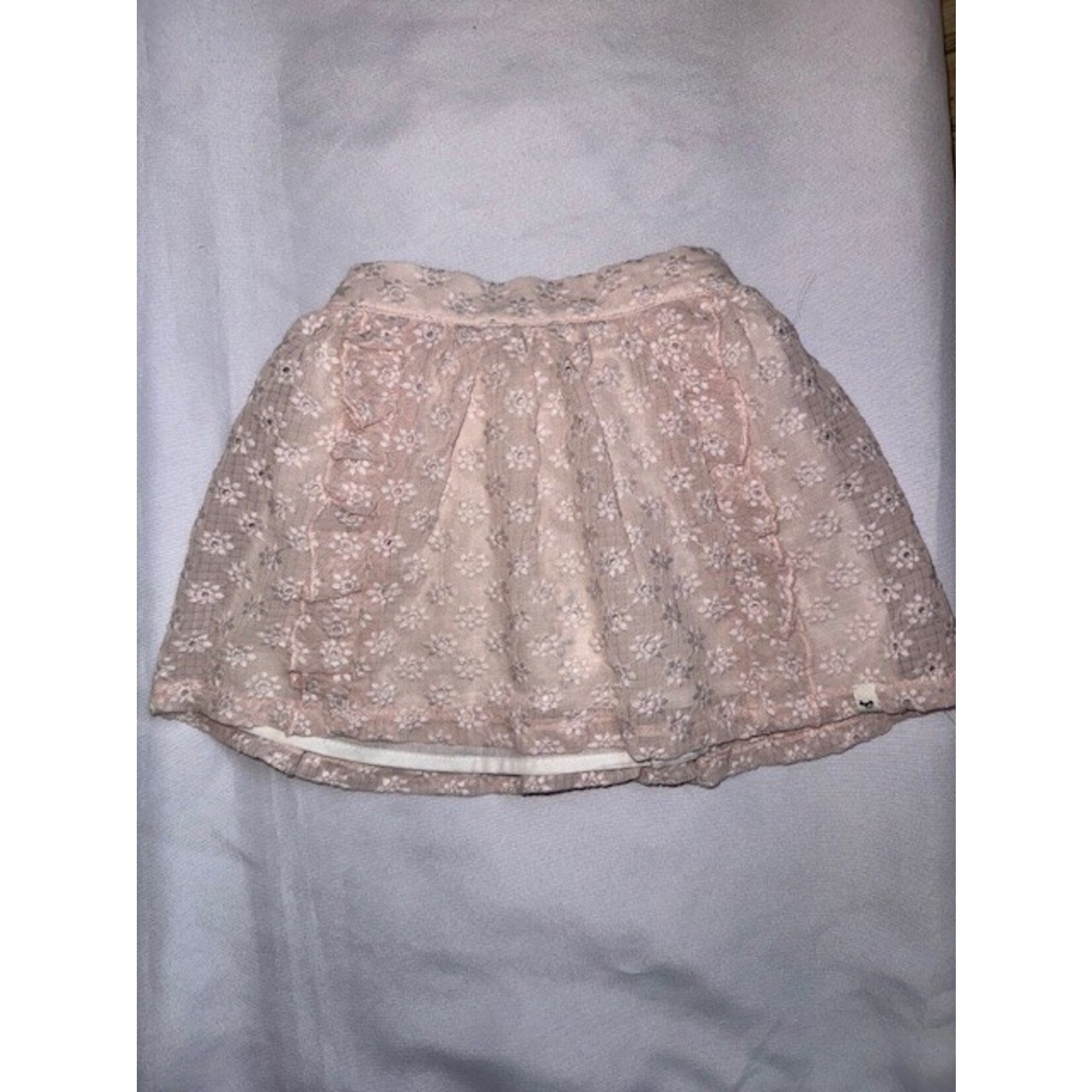 Oh Baby! Oh Baby Pale Pink Embroidered Daisies Millie Skirt