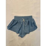 Flowers By Zoe Flowers By Zoe Blue Chambray Solid Short