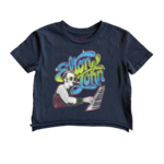 Rowdy Sprout Rowdy Sprout Jet Black Elton John Not Quite Crop Top Tee