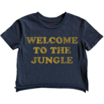 Rowdy Sprout Rowdy Sprout Jet Black GNR Welcome To The Jungle Not Quite Crop Tee