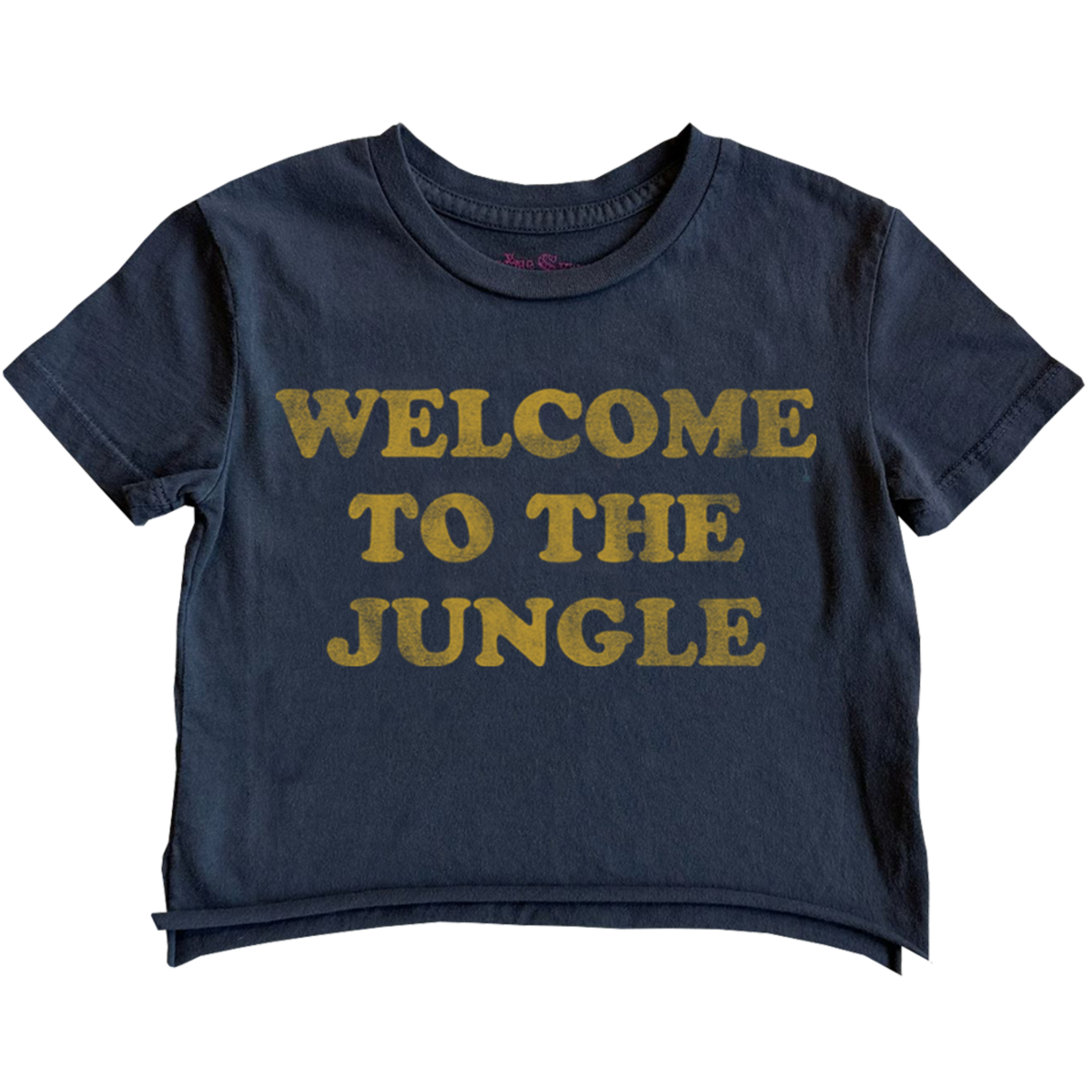 Rowdy Sprout Rowdy Sprout Jet Black GNR Welcome To The Jungle Not Quite Crop Tee