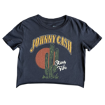 Rowdy Sprout Rowdy Sprout Vintage Black Johnny Cash Not Quite Crop Tee