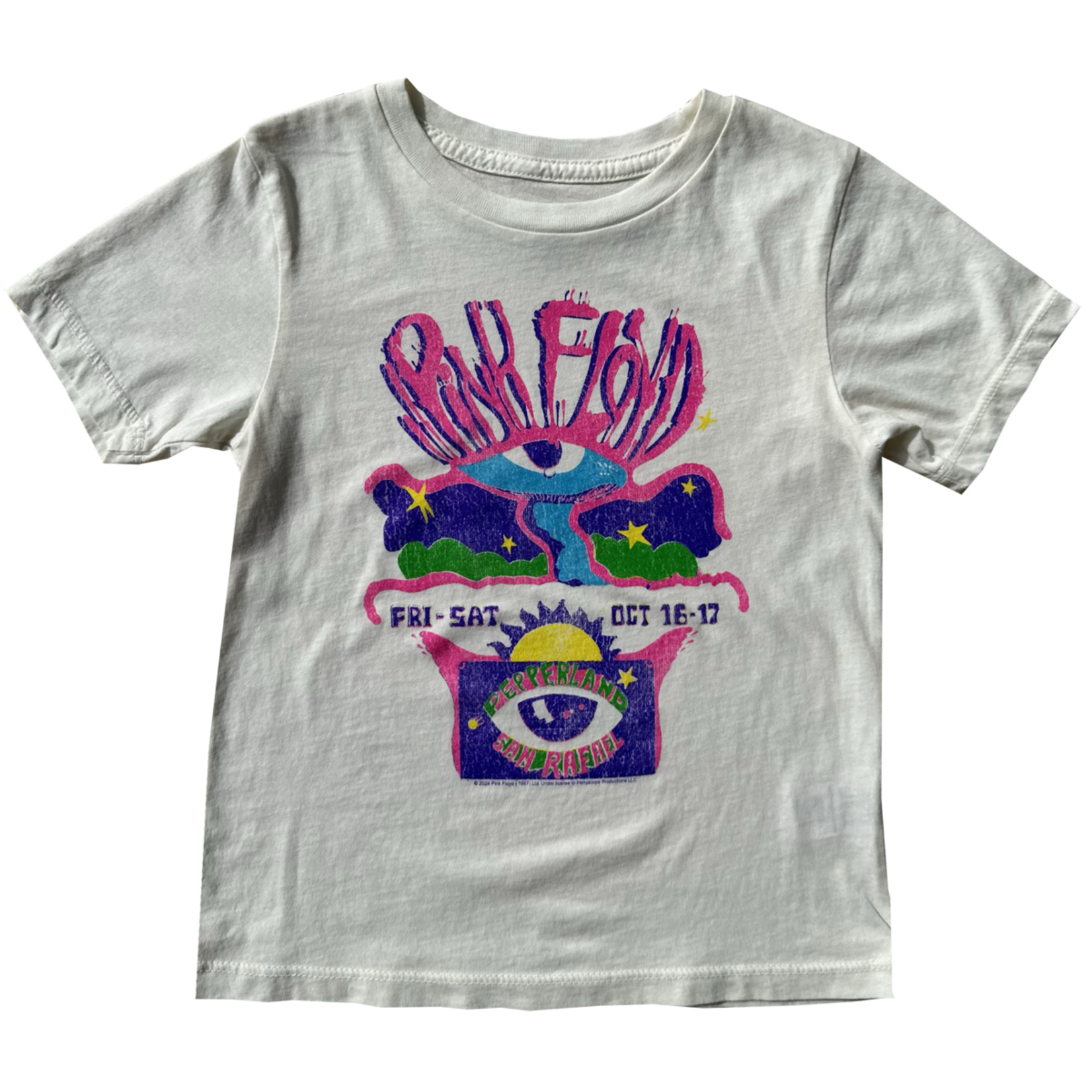 Rowdy Sprout Rowdy Sprout Vintage White Pink Floyd S/S Tee