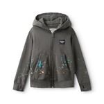 Nununu Nununu Graphite Splash Of Color Zip Hoodie