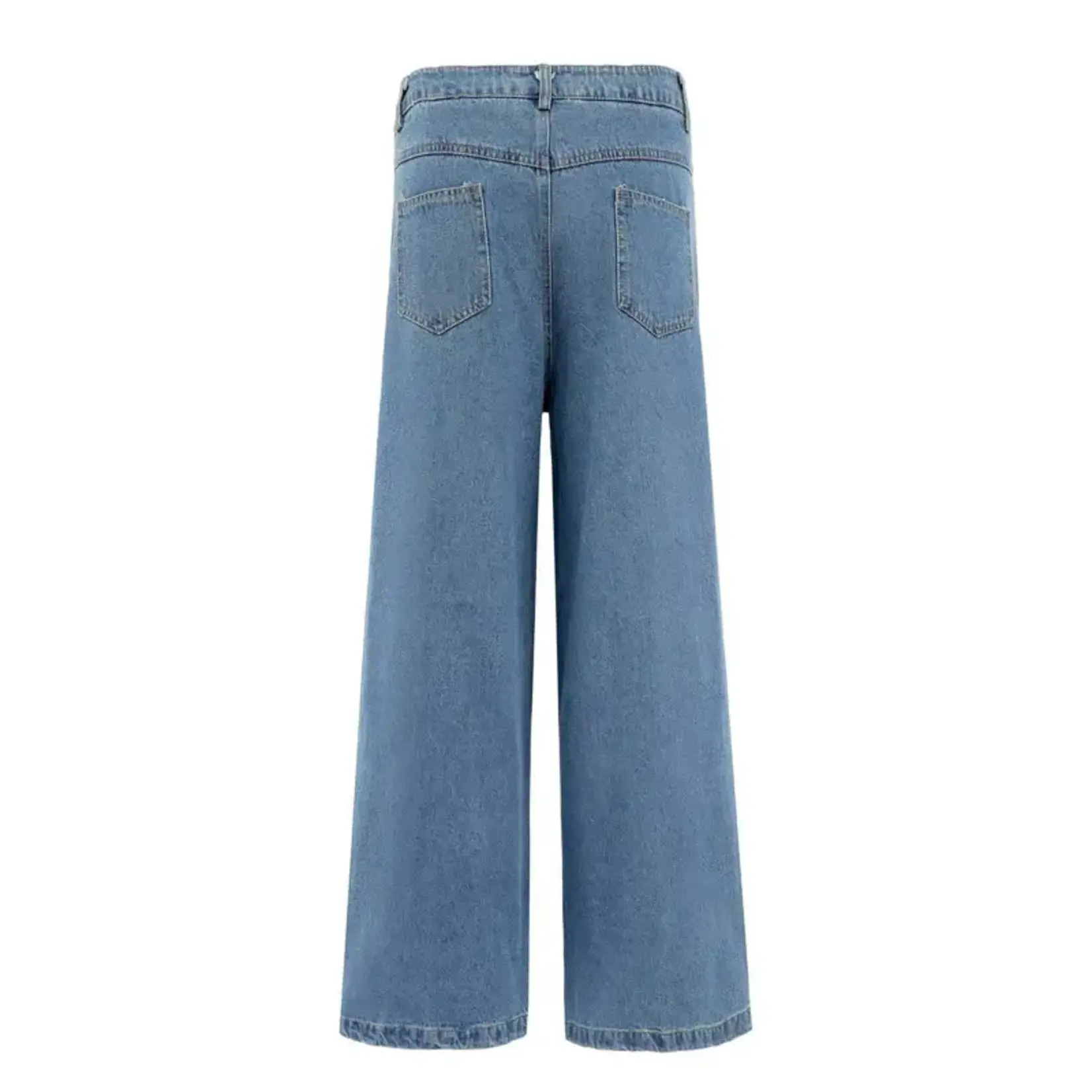Lola & The Boys Lola & The Boys Shimmer Crystal Wide Leg Jeans