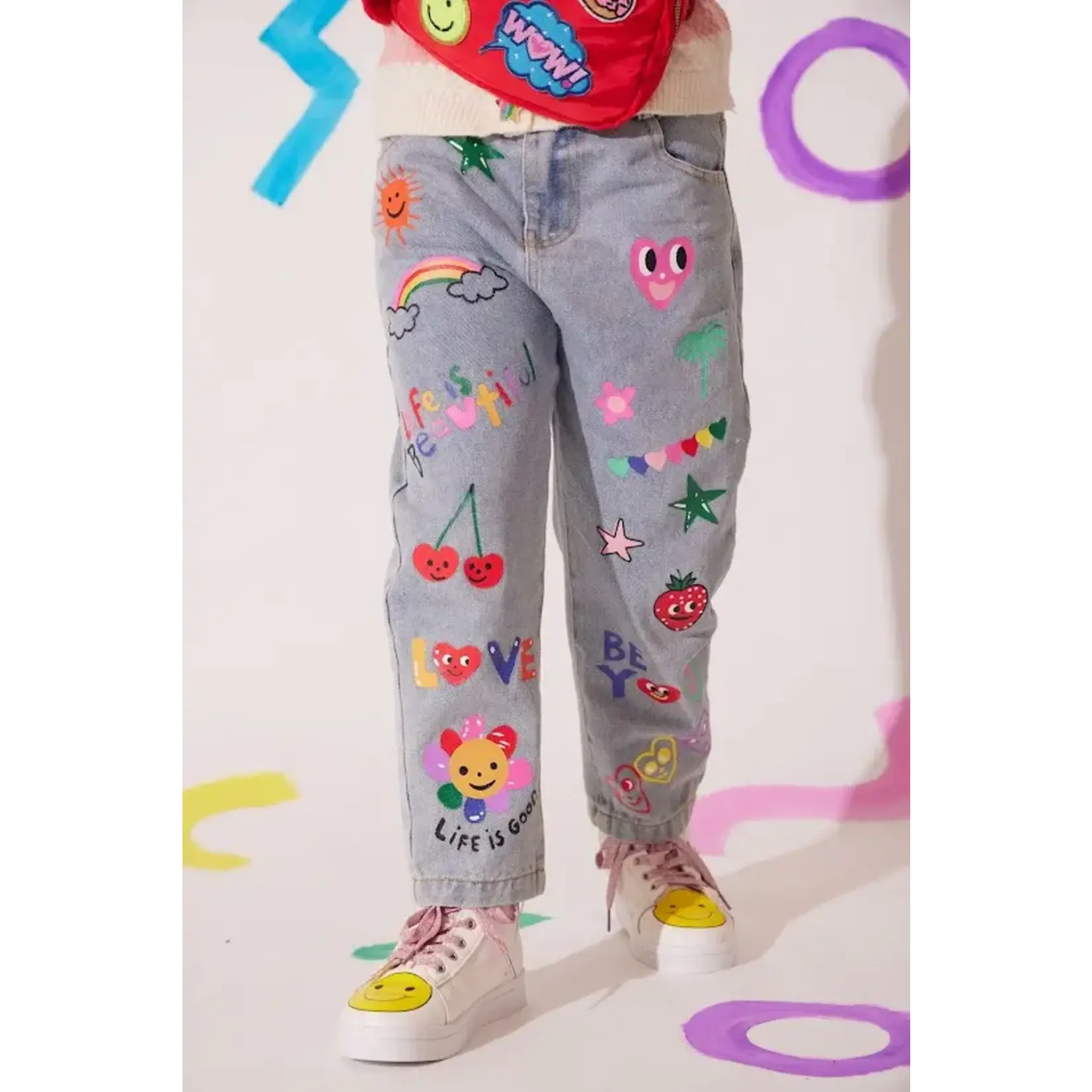 Lola & The Boys Lola & The Boys Happy Graffiti Art Jeans
