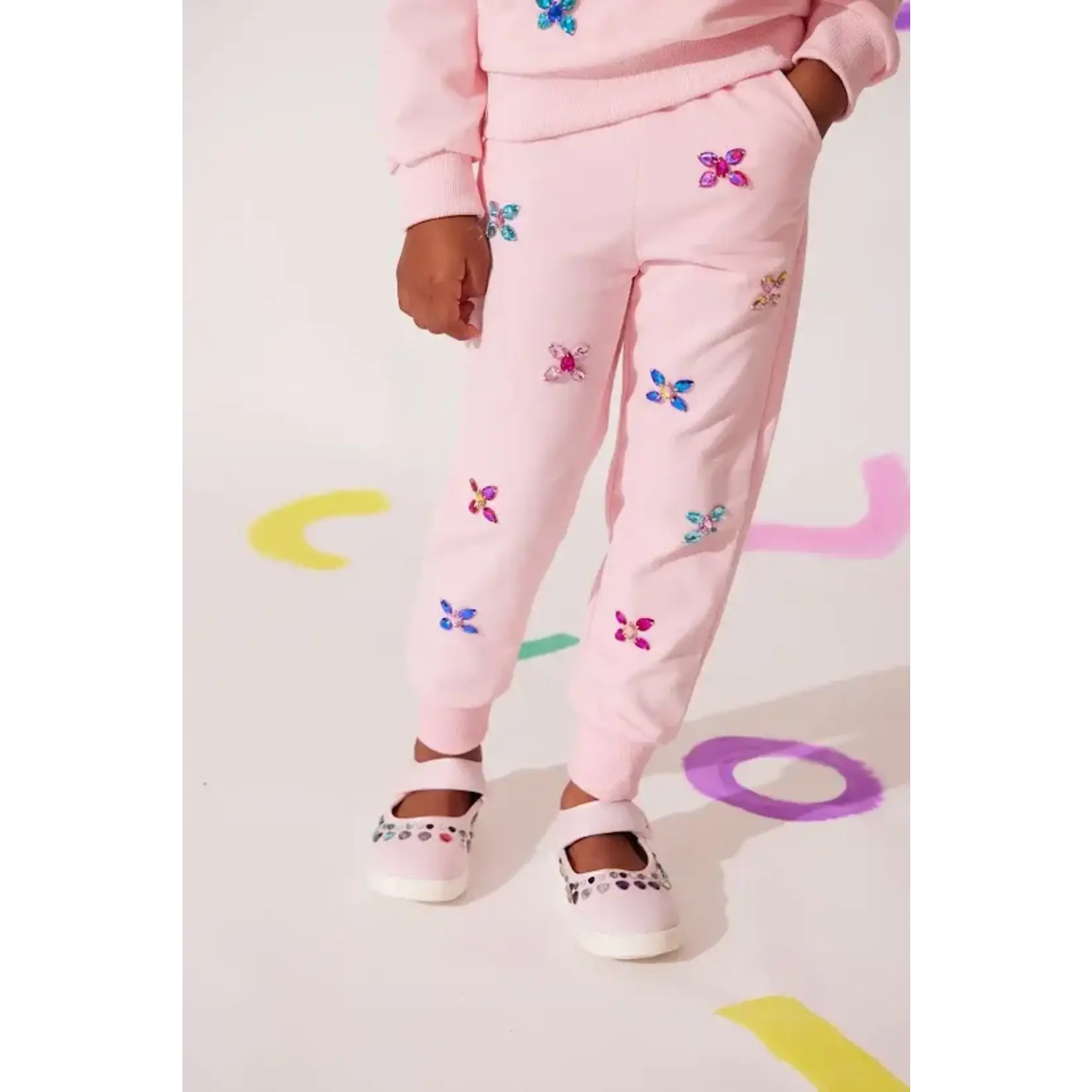 Lola & The Boys Lola & The Boys Pinkie Butterfly Gem Joggers
