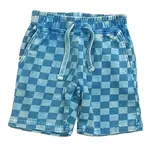 Mish Mish Mish Mish Turquoise French Terry Check Shorts