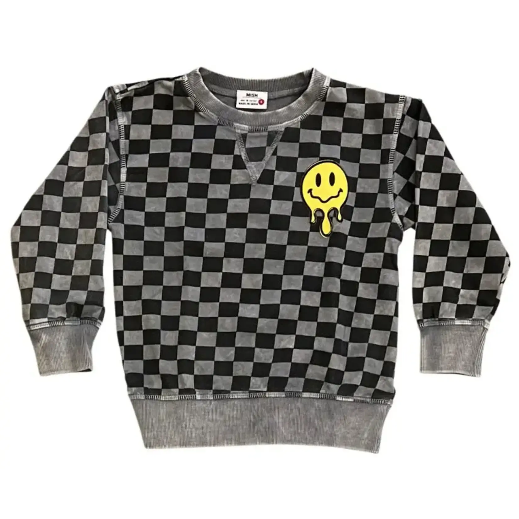 Mish Mish Mish Mish Coal Check French Terry Crew