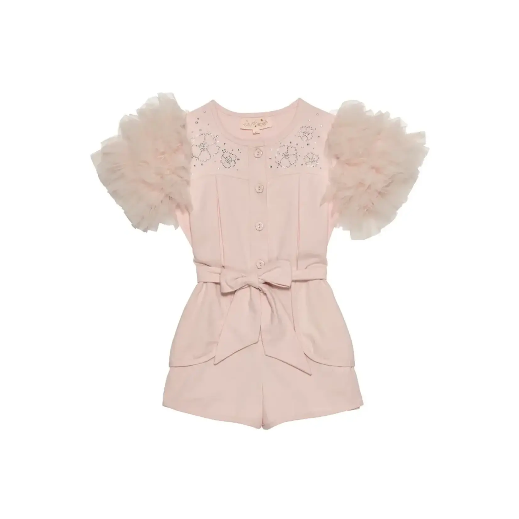 Tutu Du Monde Tutu Du Monde Heavenly Pink Crystal Flower Short Romper
