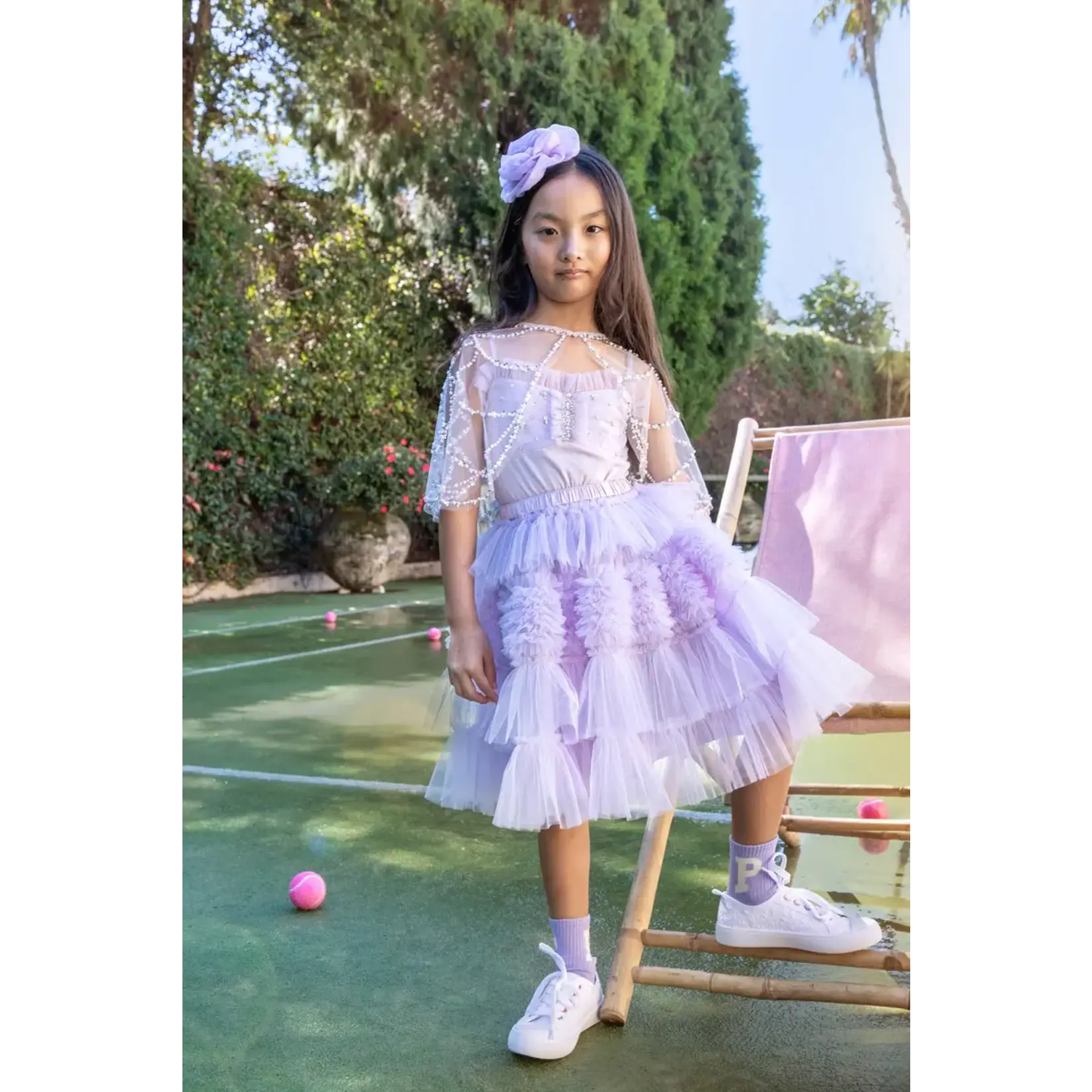 Tutu Du Monde Tutu Du Monde Pastel Lilac Pretty Pollen Singlet Top W/ Layer Cake Ruffle Skirt Set
