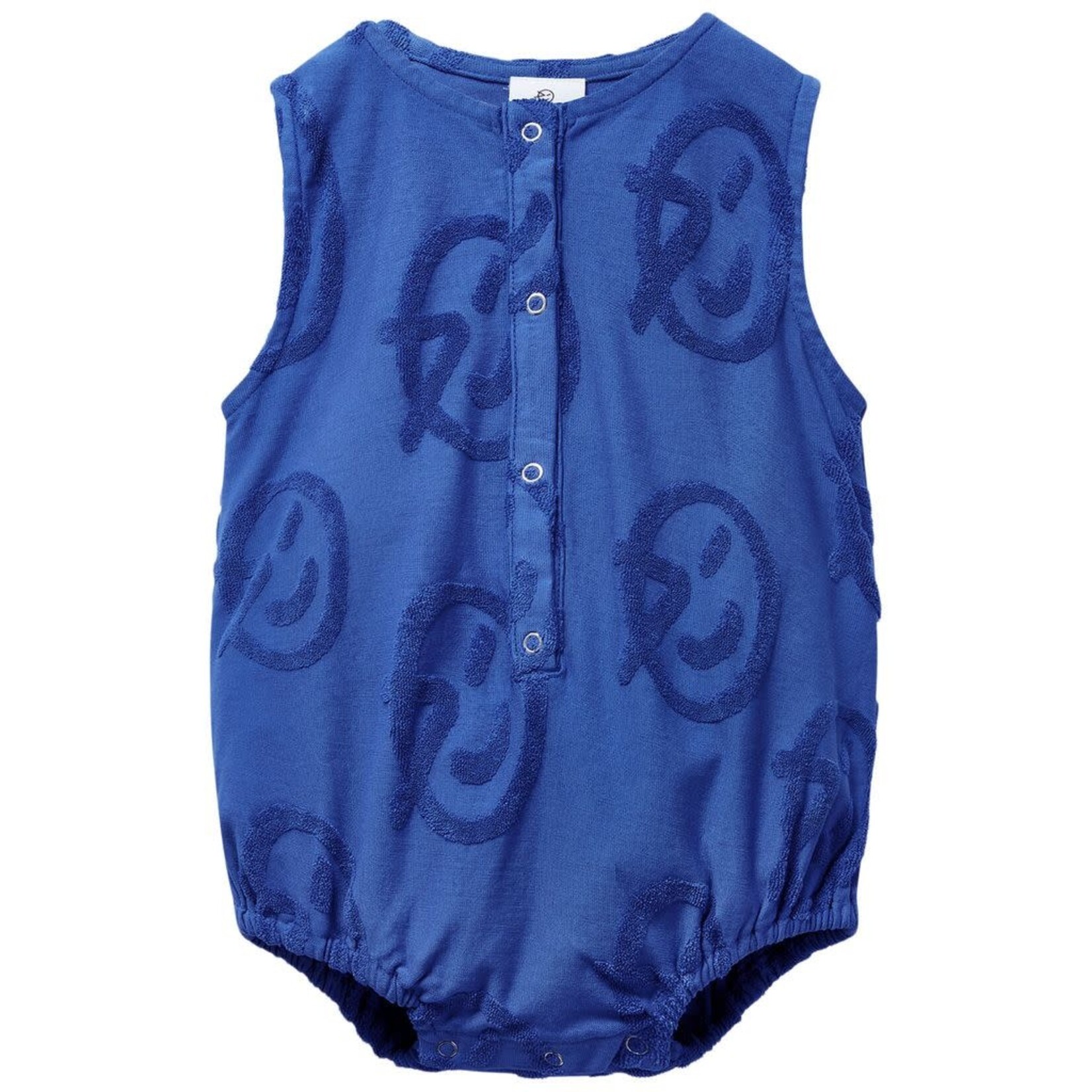 Wynken Wynken Klein Blu Logos Mini Jersey Romper