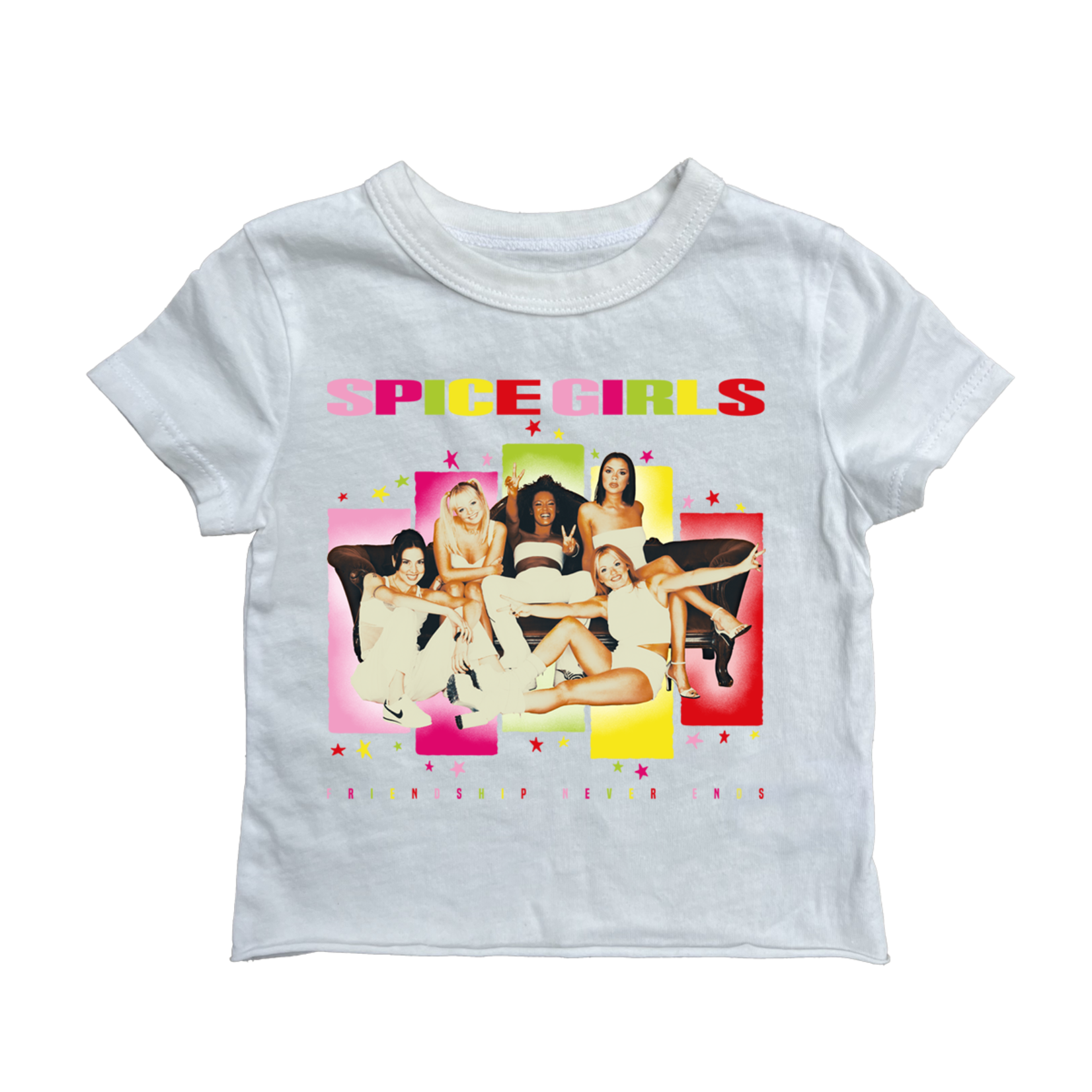 Rowdy Sprout Rowdy Sprout Vintage White Spice Girls Fitted Tee