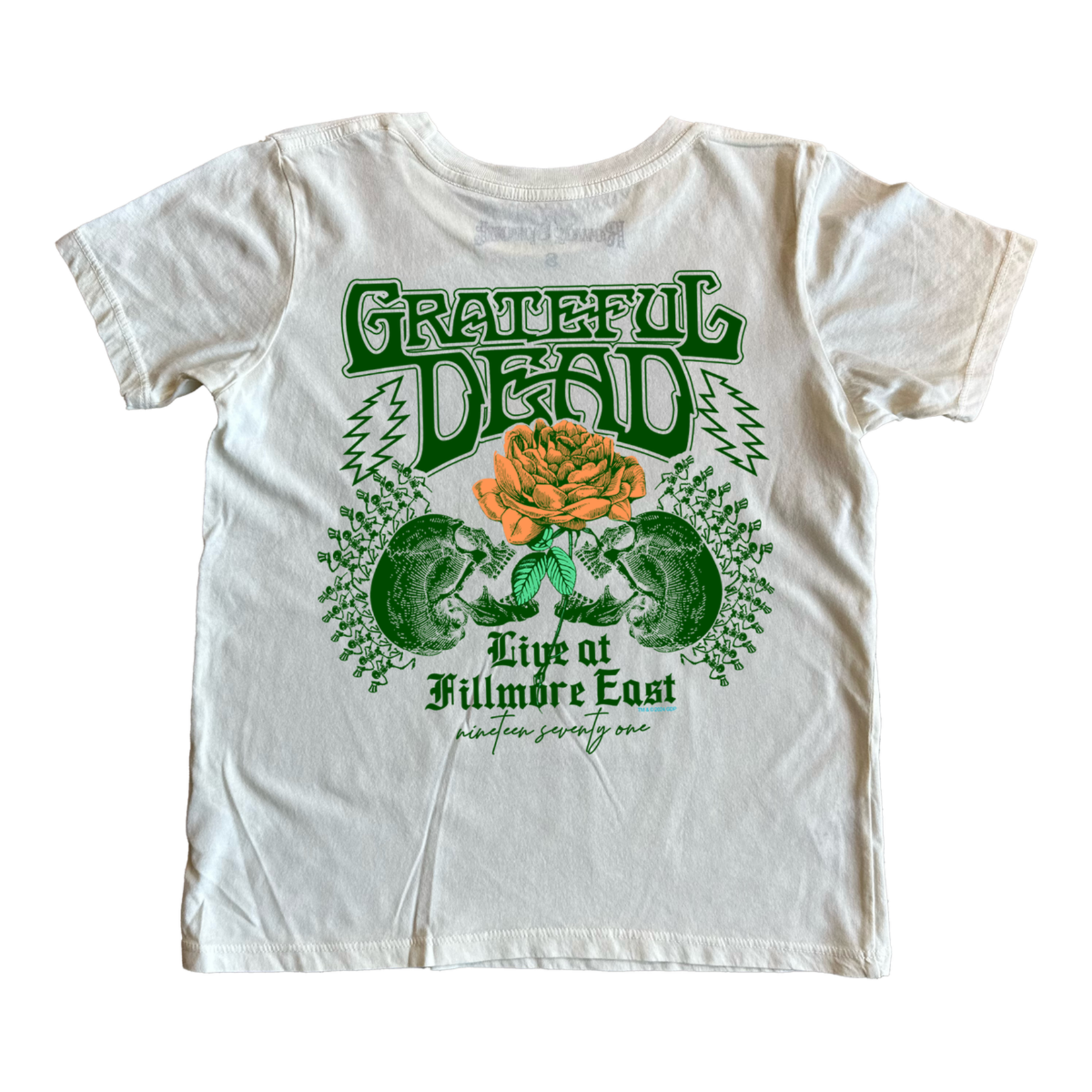 Rowdy Sprout Rowdy Sprout Vintage White Grateful Dead Skull & Roses S/S Tee