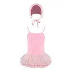 Lola & The Boys Lola & The Boys Pink Swan Shimmer Tulle Swimsuit