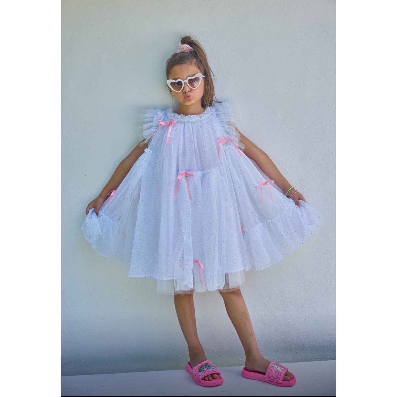 Lola & The Boys Lola & The Boys Jolie Bow Shimmer Dress