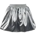 Lola & The Boys Lola & The Boys Silver Shiny Metallic Mini Skirt