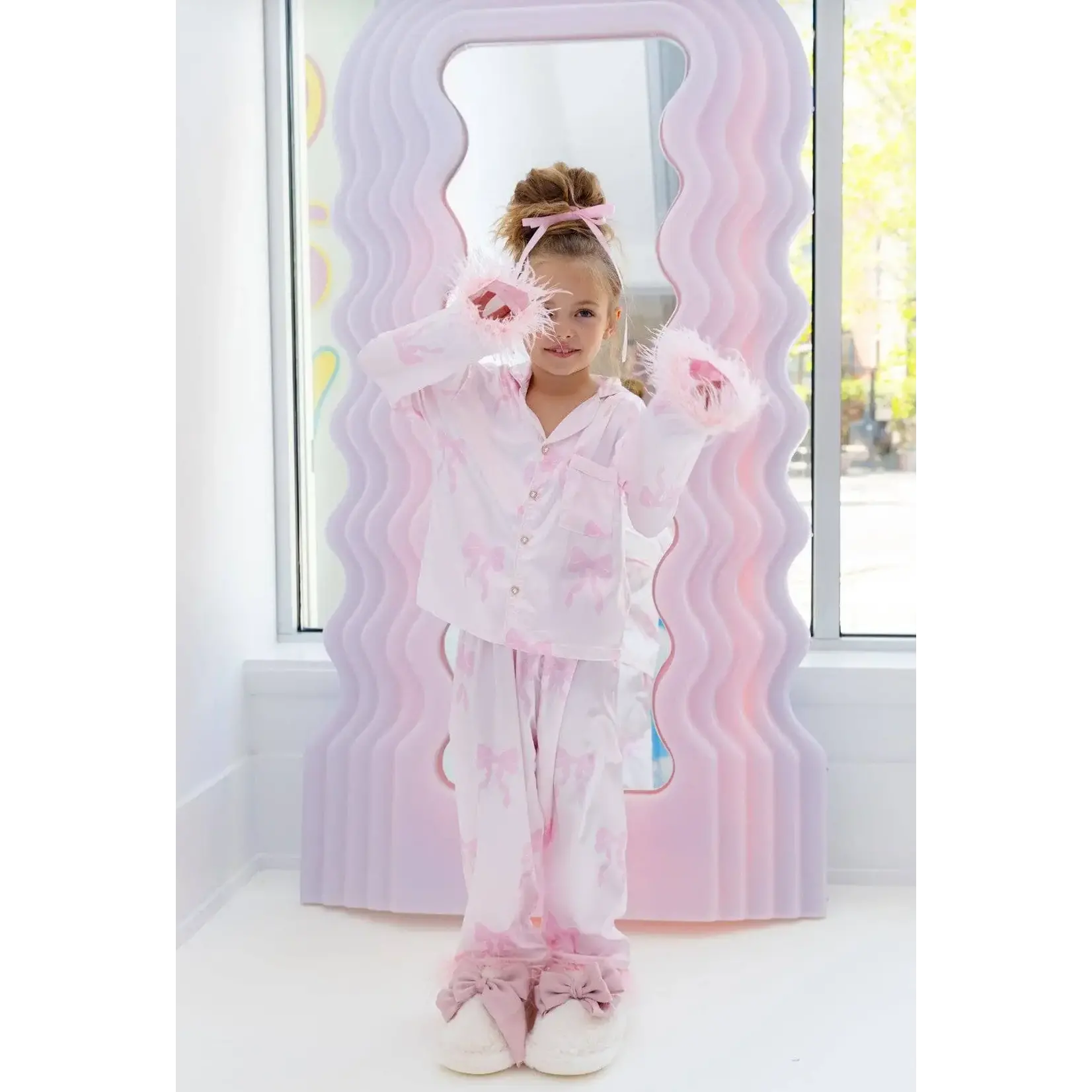 Lola & The Boys Lola & The Boys Pretty in Bows Silky Set