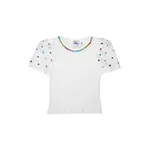 Lola & The Boys Lola & The Boys Queen Gem Short Sleeve White Tee